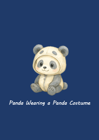 Cute Panda in a Panda Hoodie(Navy)#4
