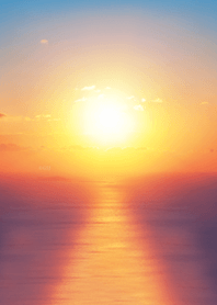 sunset and sea from Japan