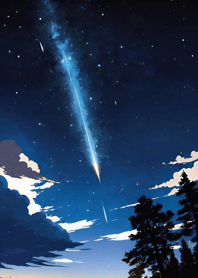 Mountain, Sea, and Moonlit Night F7071e