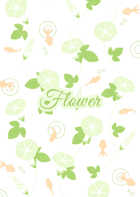 Flower 011 (Morning glory-Y Green-White)