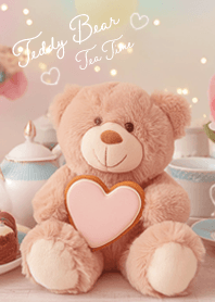 pinkbrown Teddy bear tea time 08_2