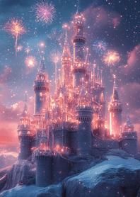Green Sparkling Fireworks Castle