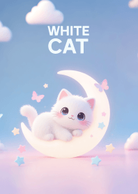 Pretty White Cat On Clouds Theme (JP)