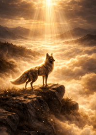 Golden Fox above Clouds | Rising Luck#12