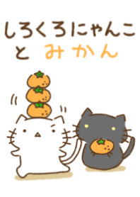 しろくろにゃんことみかん
