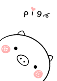 ハートブタ【白＊ペア】