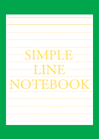 SIMPLE YELLOW LINE NOTEBOOK-GREEN