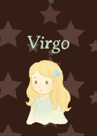 Cute virgo on brown