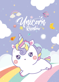 Unicorn Sky Rainbow Violet