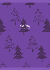 Fir trees on purple JP