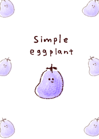 simple eggplant White Blue.