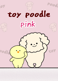 toy poodle dog theme5 pink