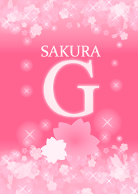 Gイニシャル 運気UP!かわいい桜デザイン