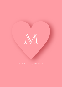 Heart Initial Pink -M-