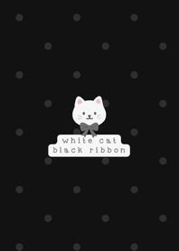 White Cat Black Ribbon