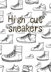 High cut sneakers.