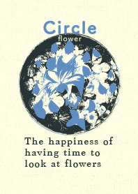 Circle flower Pale pastel blue