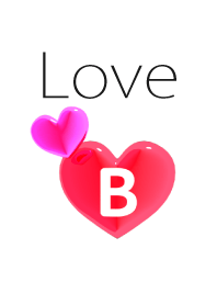 ハート イニシャル "B"