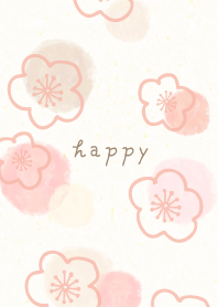 Plum blossom watercolor18 from Japan