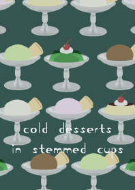Cold desserts in stemmed cups
