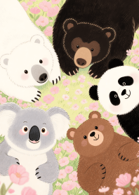 Love Pretty Bear Gang in Pink field
