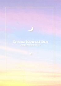Crescent moon and stars #77