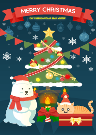 Cat Cheese & Polar bear Winter-Christmas