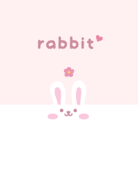 Rabbits. Flower [Pink]