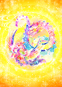 大金運を呼び込む【レインボー龍鳳凰図】
