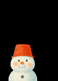 Expressive snowman7 on black