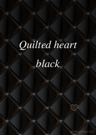 Quilted heart black