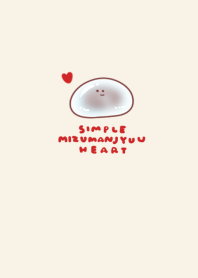 簡單的 水饅頭 心 淺褐色的