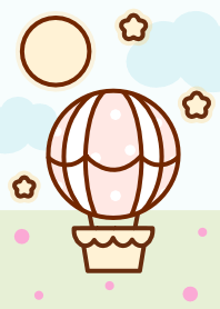 Pastel hot air balloon 15
