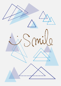 blue triangle - smile 30-