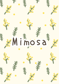Fashionable mimosa flower theme.