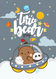 หมีสามตัว ฮาเฮ กาแล็กซี่ สีเทา