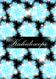 Flower Kaleidoscope-blue