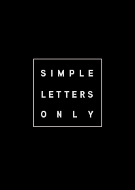 Simple letters only /black
