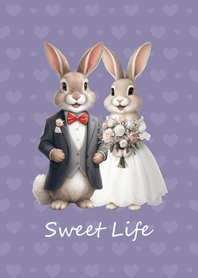 快樂兔兔辦婚宴(莫蘭迪紫色)