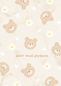 Bear, Gerbera and Ribbon beige05_2