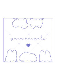 Relaxed Animals 1  - W x Blue 03