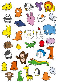 Doodling Animals Color