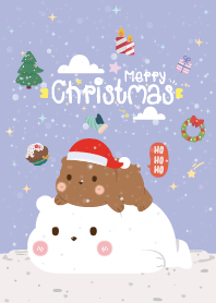 Merry Christmas Mini Bear Violet