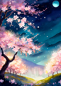 美しい夜桜の着せかえ#647