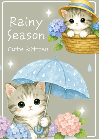 green Rain, hydrangeas, and kittens