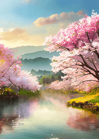 優美な春の風景の着せかえ(Spring-555)