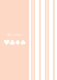 Bi-color -Pastel orange stripe-