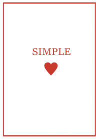 SIMPLE HEART :)white red