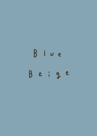 Simple blue beige. letter.