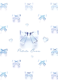 プチ リボン ꔫ クリア ブルー 01